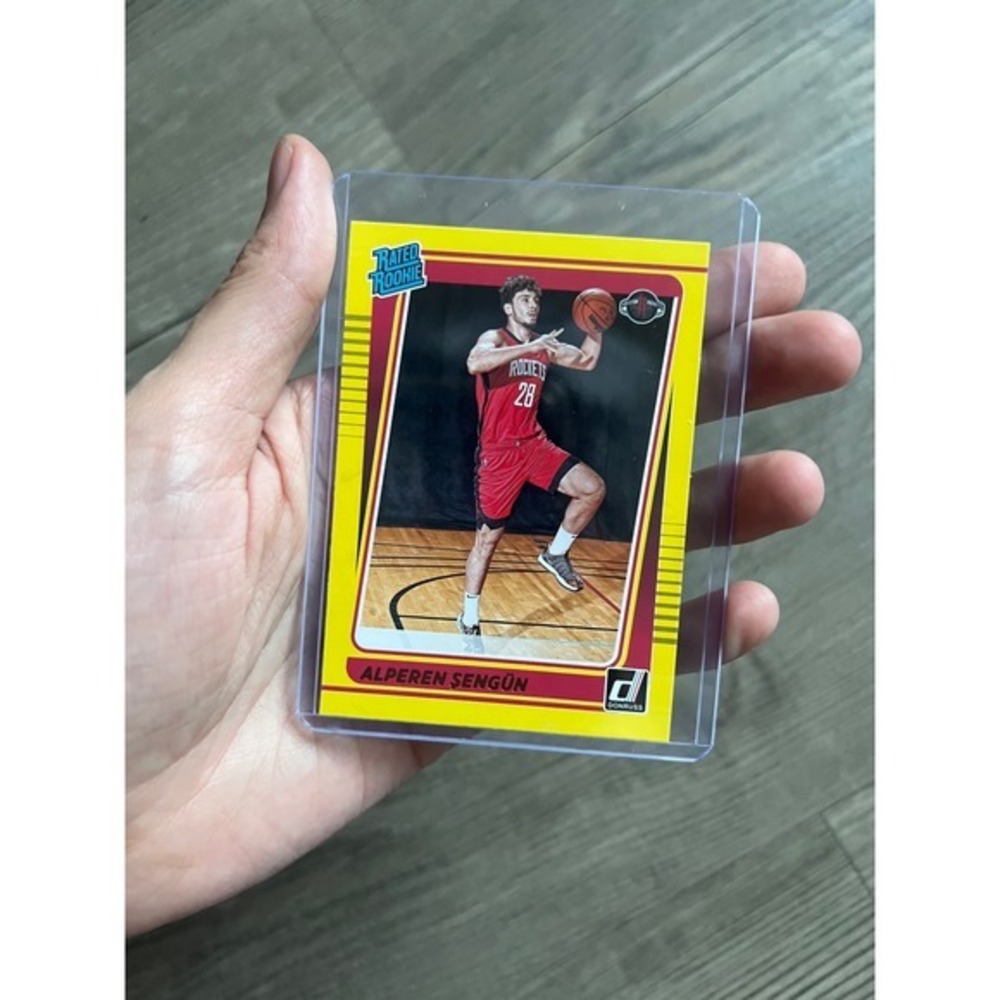 2021-2022 Panini Donruss Rated Rookie Alperen Sengun Yellow Border #219